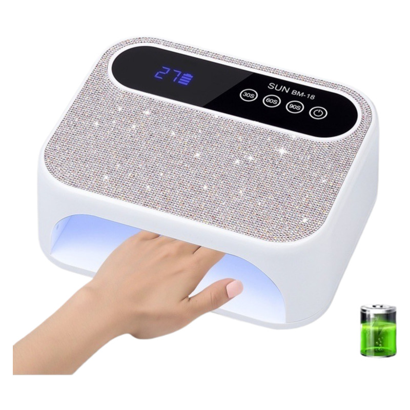 เครื่องเป่าเล็บ โคมไฟอบเล็บเจล UV/ LED แห้งเร็ว โคมไฟแต่งเล็บ เครื่องอบ uv แบบพกพา 168W