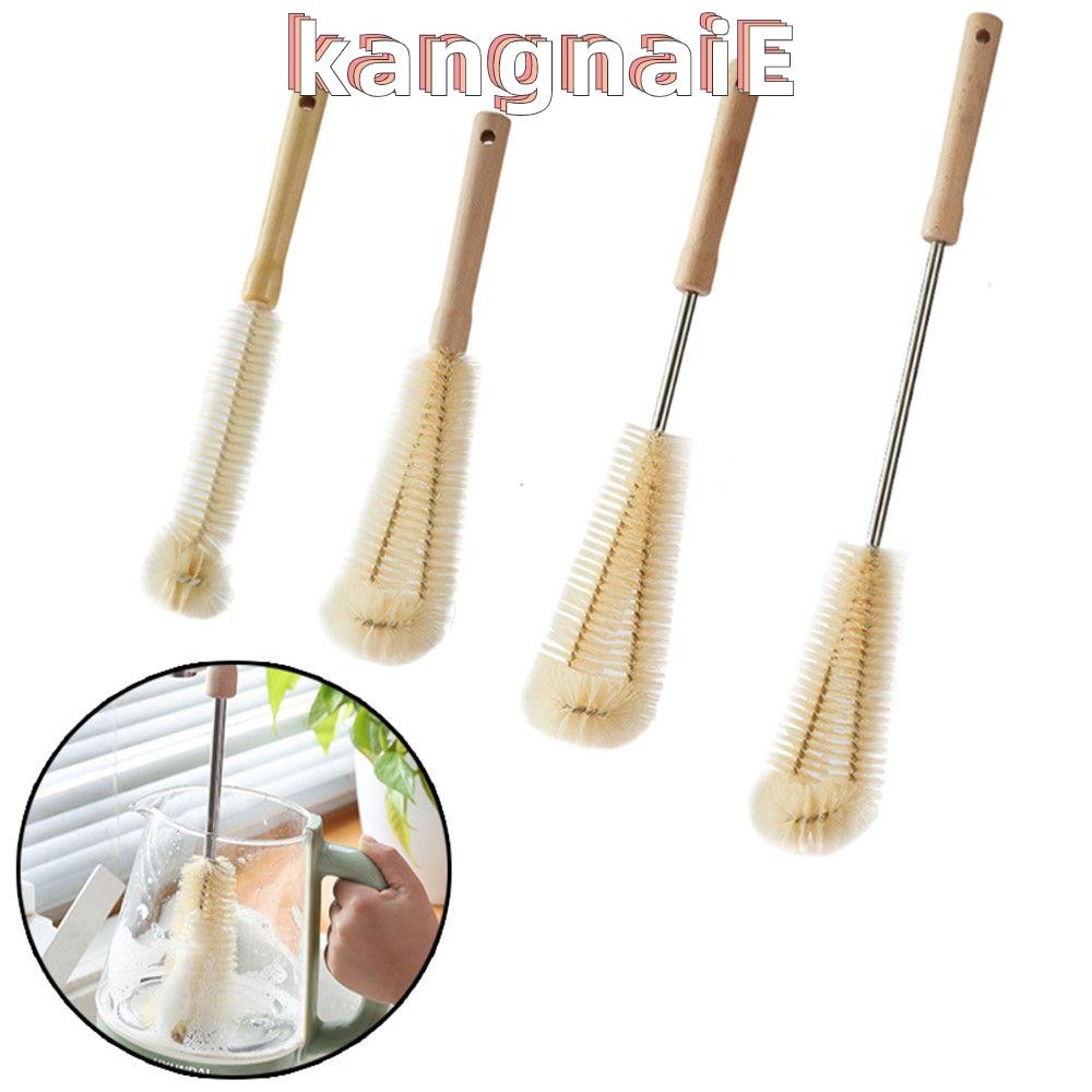 Kangnai แปรงล้างขวด ด้ามไม้ปนเปื้อน เครื่องมือซักผ้าแบบใช้ซ้ําได้