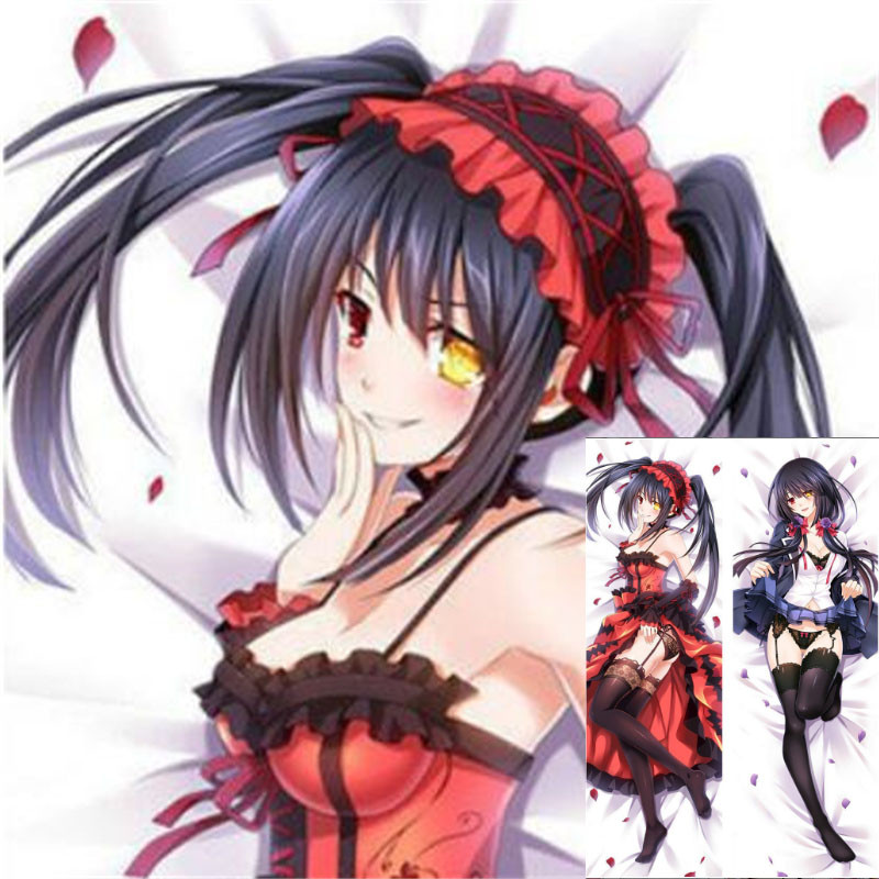อะนิเมะญี่ปุ่นร้อน Tokisaki Kurumi ปลอกหมอนผ้าปูที่นอน Dakimakura ปลอกหมอน 71016