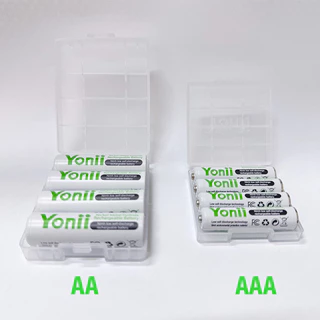 Yonii กล่องเก็บของ AA/18650 และ AAA กล่องใส่ของ ใส่ถ่าน AA/AAA 4 ก้อน ที่เก็บของ ถ่าน aa aaa battery box