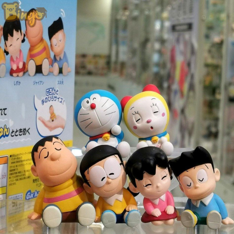 【Bingo】โดราเอมอน6ชิ้น/เซต โมเดลตกแต่งรถ สไตล์จีนราคาดี (0620)