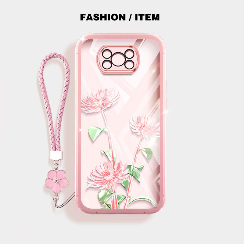 YBDปลอกสําหรับXiaomi POCO X3 Pro POCO X3 NFC POCO F3 F4 5G Redmi K40 Pro K40Sใหม่Hellดอกไม้ที่เรียบง