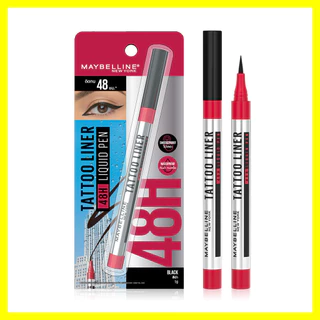 Maybelline New York Tattoo Liner 48H Liquid Pen Eyeliner 1g เมย์เบลลีน นิวยอร์ก แทททูไลเนอร์ 48 เอช เพน สีดำสนิท.