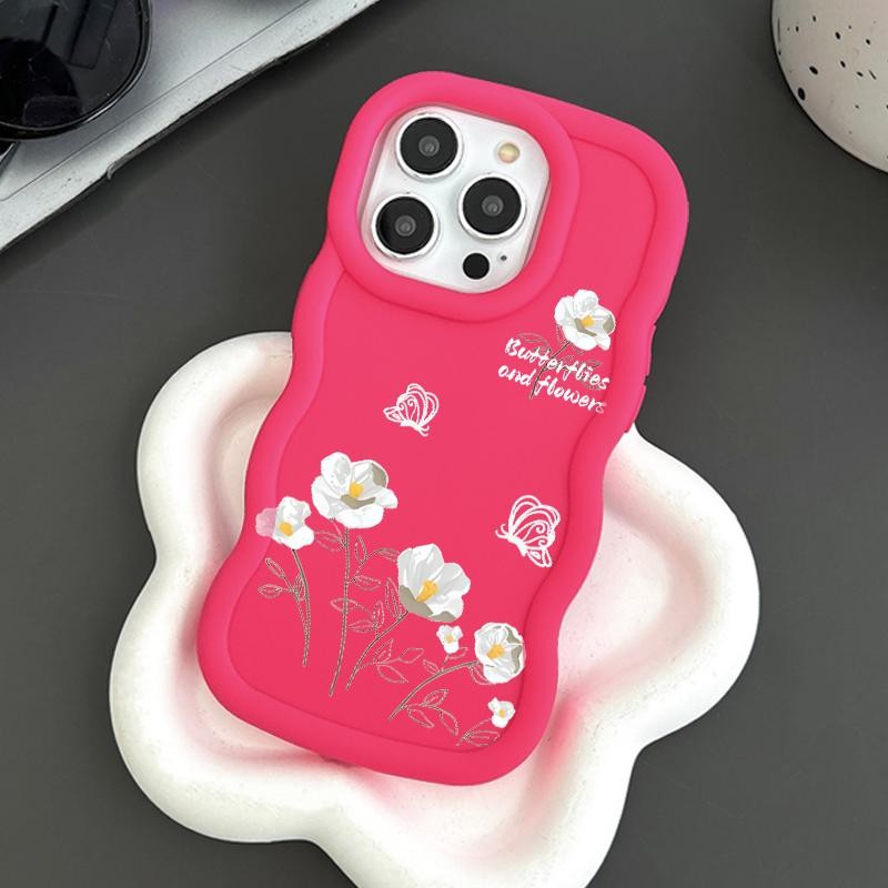 ปลอกสําหรับ IQOO Z6 5G U1x Case Flower Soft Full Lens Cover ฝาหลัง