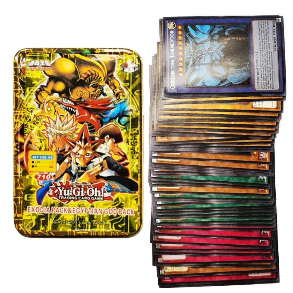 Yu-Gi-Oh Deck 710 EXODIA PACK&EGYPTIAN GOD PACK ภาษาอังกฤษ Holographic Golden White Dragon Duel คอลเลกชันเกมการ์ดพร้อมกล่องดีบุก