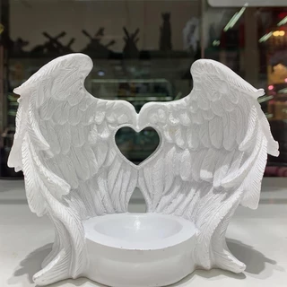 [ร้านค้า] ฐานคริสตัลบอลปีกนางฟ้าขนนกหัวใจ ฐานคริสตัลหยก งานฝีมือเรซิน