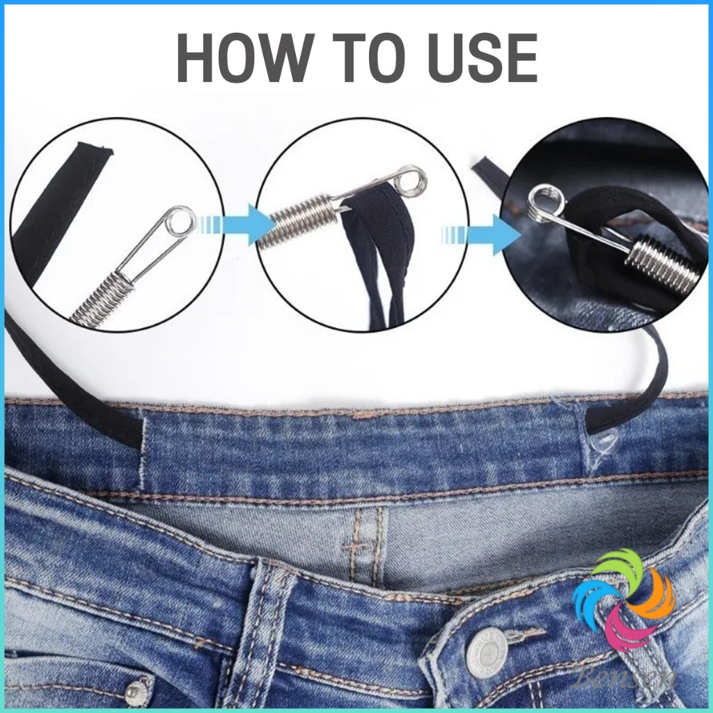 Bensen สปริงเข็มร้อยยางยืด เข็มร้อย  คลิปตะขอกลึงเชือก ดึงยางขอบกางเกง Rope Threading Tool - รูปที่ 6