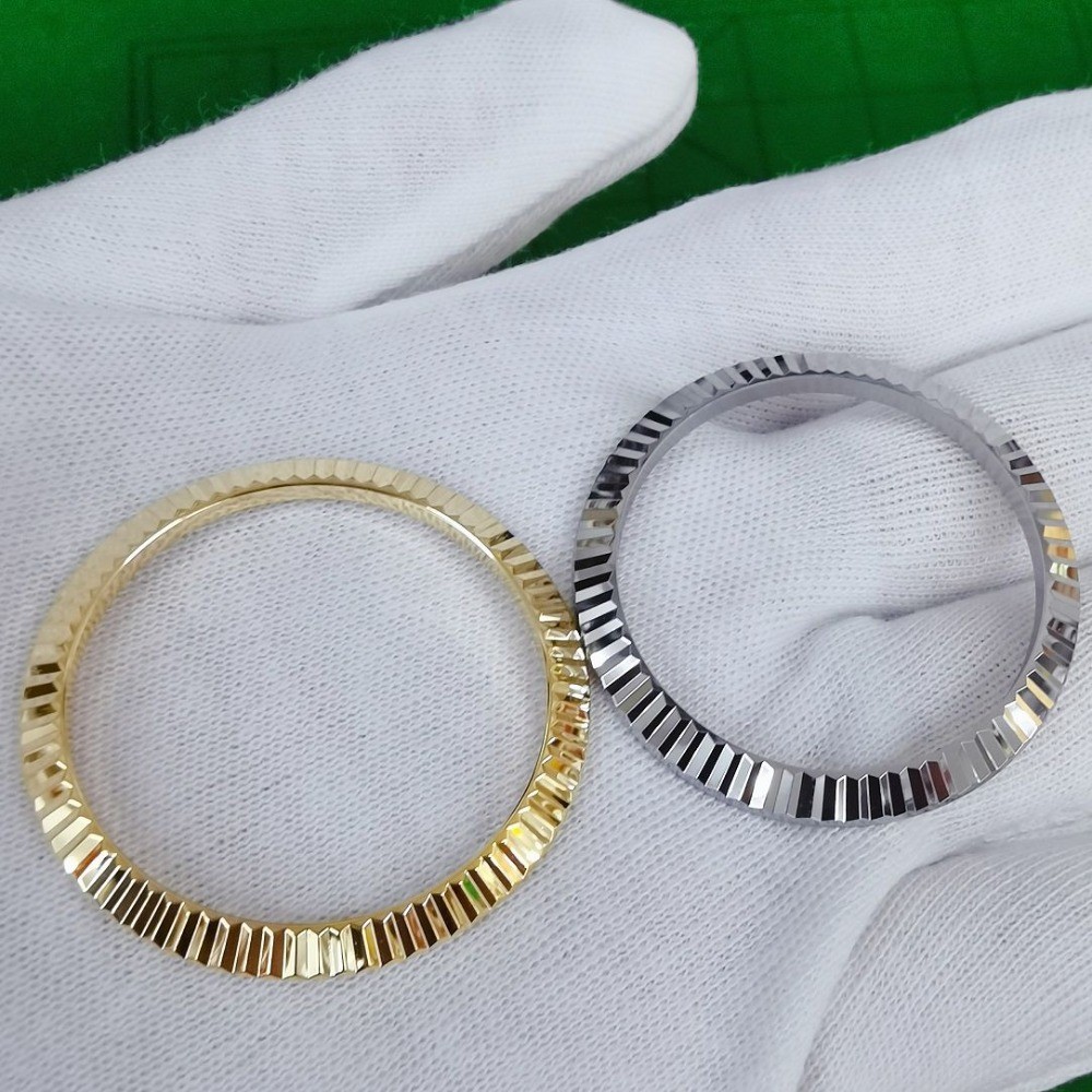 สําหรับ 41 มม. 11633 12633 126334 Rolex Datejust41 316L Steel Silver Bezel 32.5mm