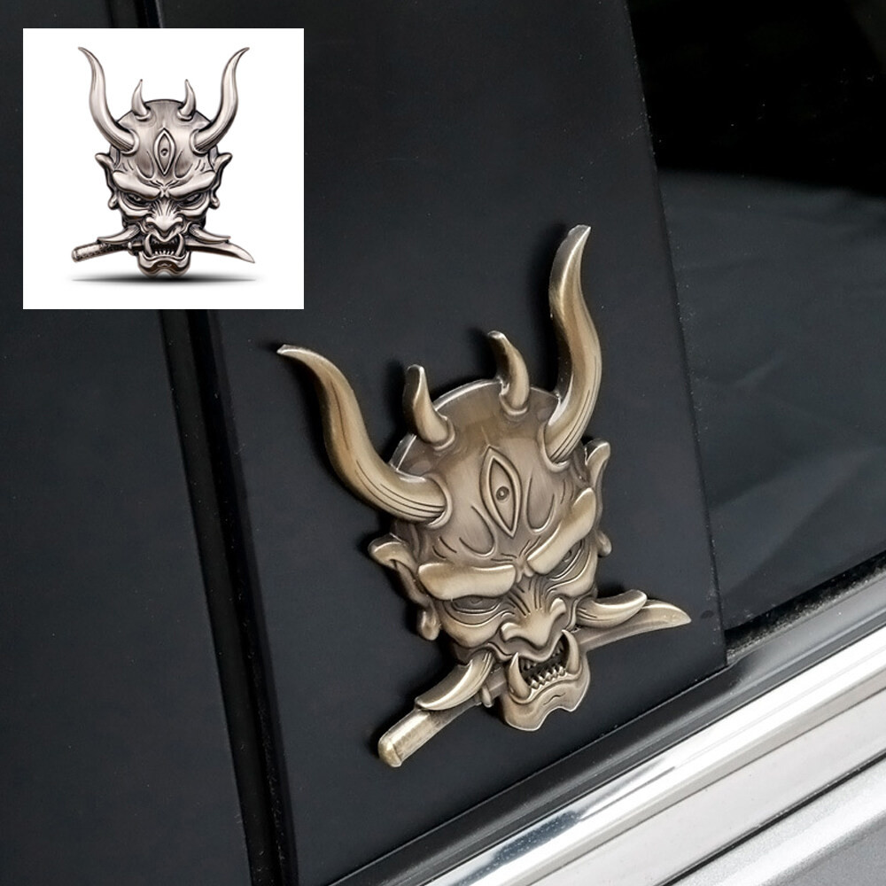 1 ชิ้นโลหะนักรบรถด้านข้าง/ด้านหลัง/ด้านหน้าตกแต่งป้ายสัญลักษณ์ 3D Self-Adhesive ป้ายชื่อสติกเกอร์สําหรับรถยนต์