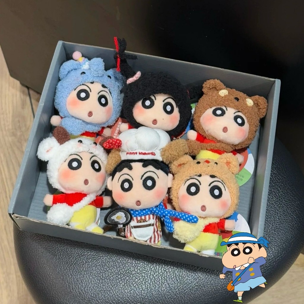 พวงกุญแจตุ๊กตาเครยอนชินจังน่ารัก-ของเล่นยัดไส้การ์ตูน,ชุดเปลี่ยนได้,กระเป๋าเป้สะพายหลังเสน่ห์