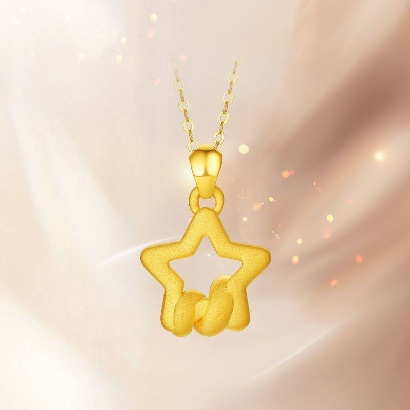 Dfd ของแท้999บริสุทธิ์ทองดาวงูจี้สร้อยคอ5กฮาร์ดทอง2025ปีงูสไตล์ใหม่ชุดทองโซ่ของขวัญปีใหม่