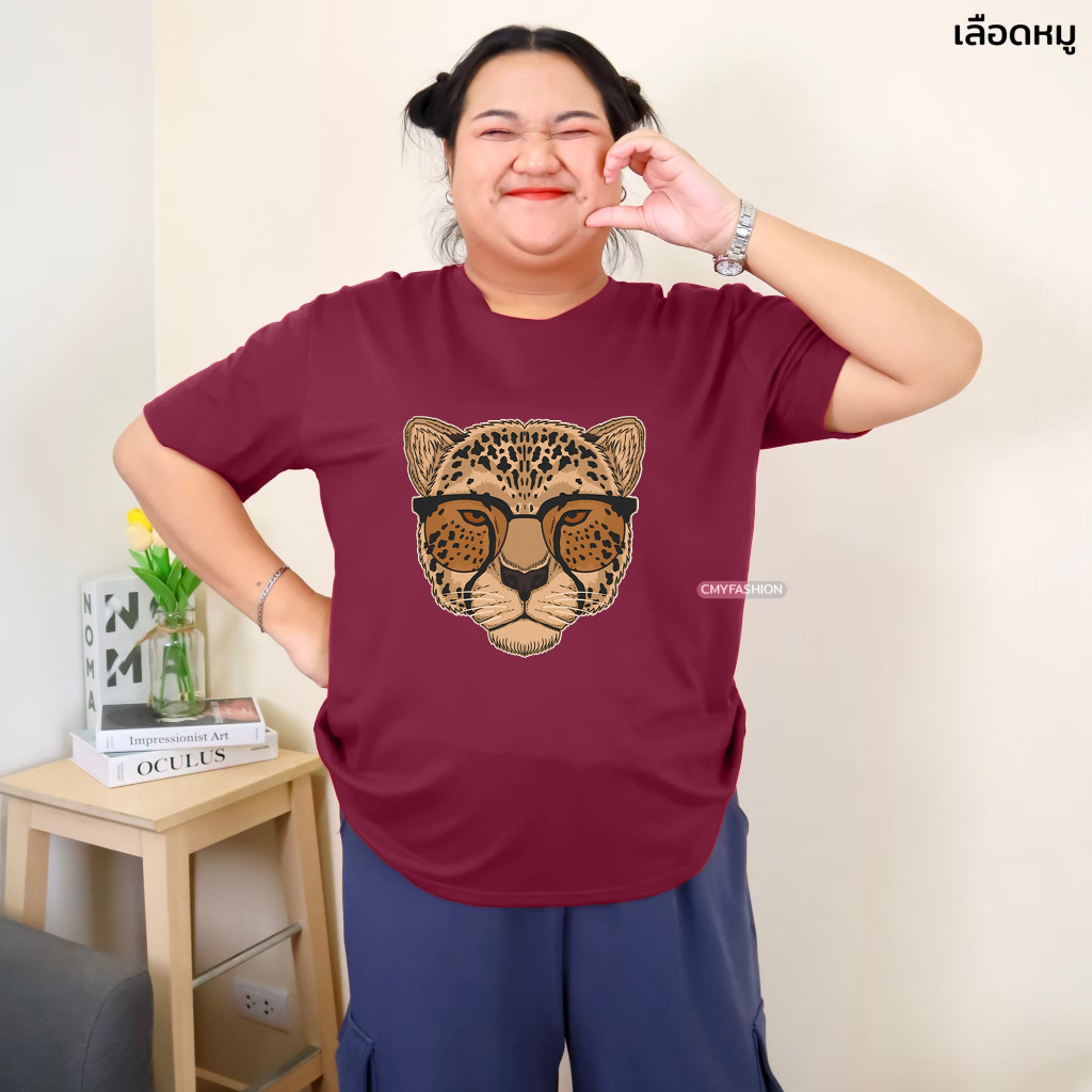 เสื้อยืด คอกลม แขนสั้น ไซส์จัมโบ้ อกหน้าผ้า 50 นิ้ว รูปที่ 7