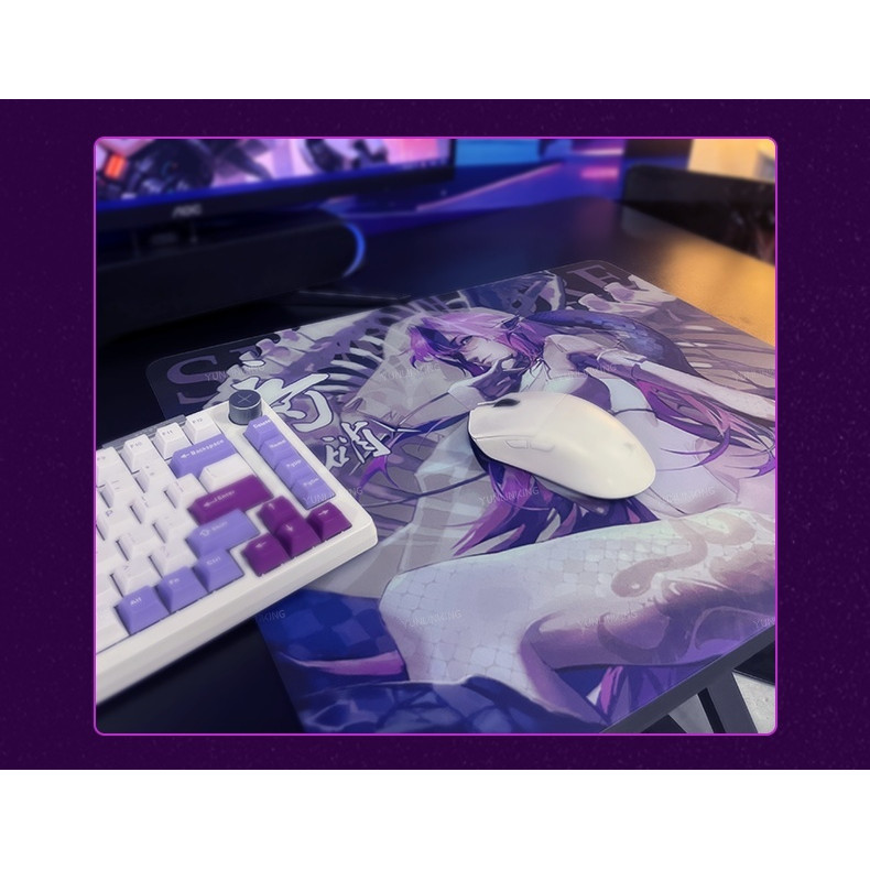 Yunlinking Audio Nitrate Micro Etching Gaming FPS แผ่นรองเมาส์กระจกสําหรับเล่นเกม