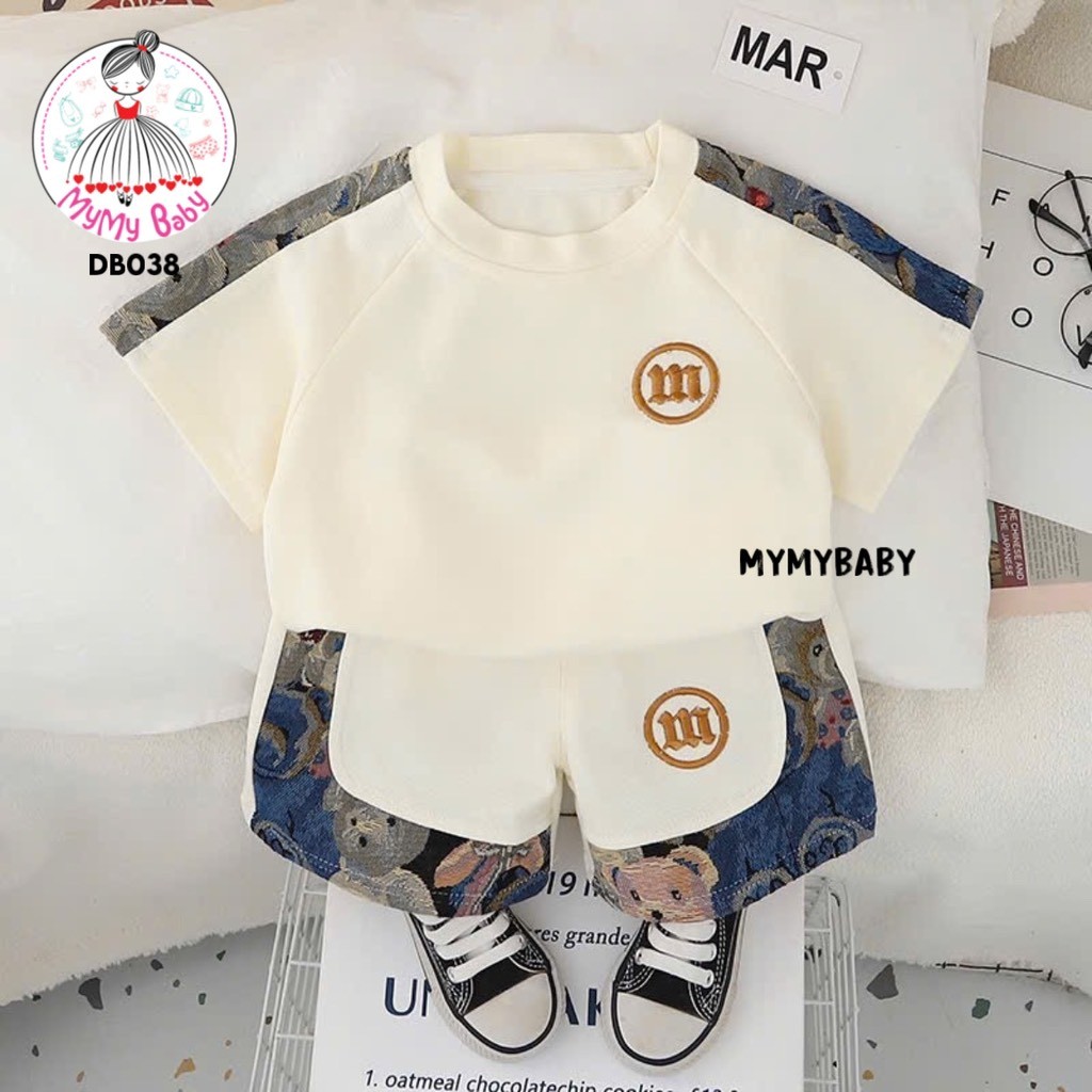 ชุด M-Line Cool Brocade สําหรับเด็กผู้ชาย 1 2 3 4 5 6 ปี MyMy BaBy DB039 ชุดเด็กชาย