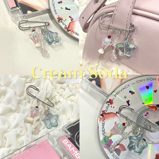 ลูกปัด Star จี้ Pin เข็มกลัด Charms กระเป๋า Pins แขวนอุปกรณ์เสริมพวงกุญแจน่ารักหวานเครื่องประดับ Y2k Simple