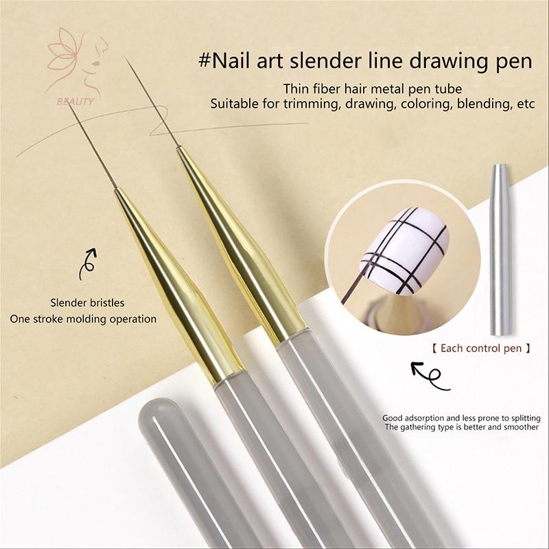 [maybeauty] แปรงเจลเพ้นท์เล็บหัวบางพิเศษ วาดลายเล็บดีไซน์เนอร์