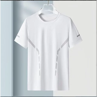 ฤดูร้อน ฤดูร้อน เสื้อยืด ชาย คอกลม เสื้อผ้าแห้งเร็ว แขนสั้น แบบบาง ระบายอากาศได้ดี ใส่สบาย