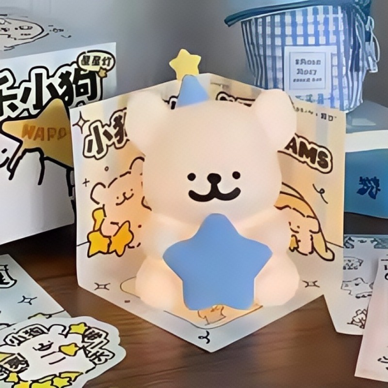 สายสุนัขน่ารักการ์ตูน Nightlight สัตว์ห้องนอนตกแต่งห้องนั่งเล่นตุ๊กตาของขวัญวันเกิด - รูปที่ 5