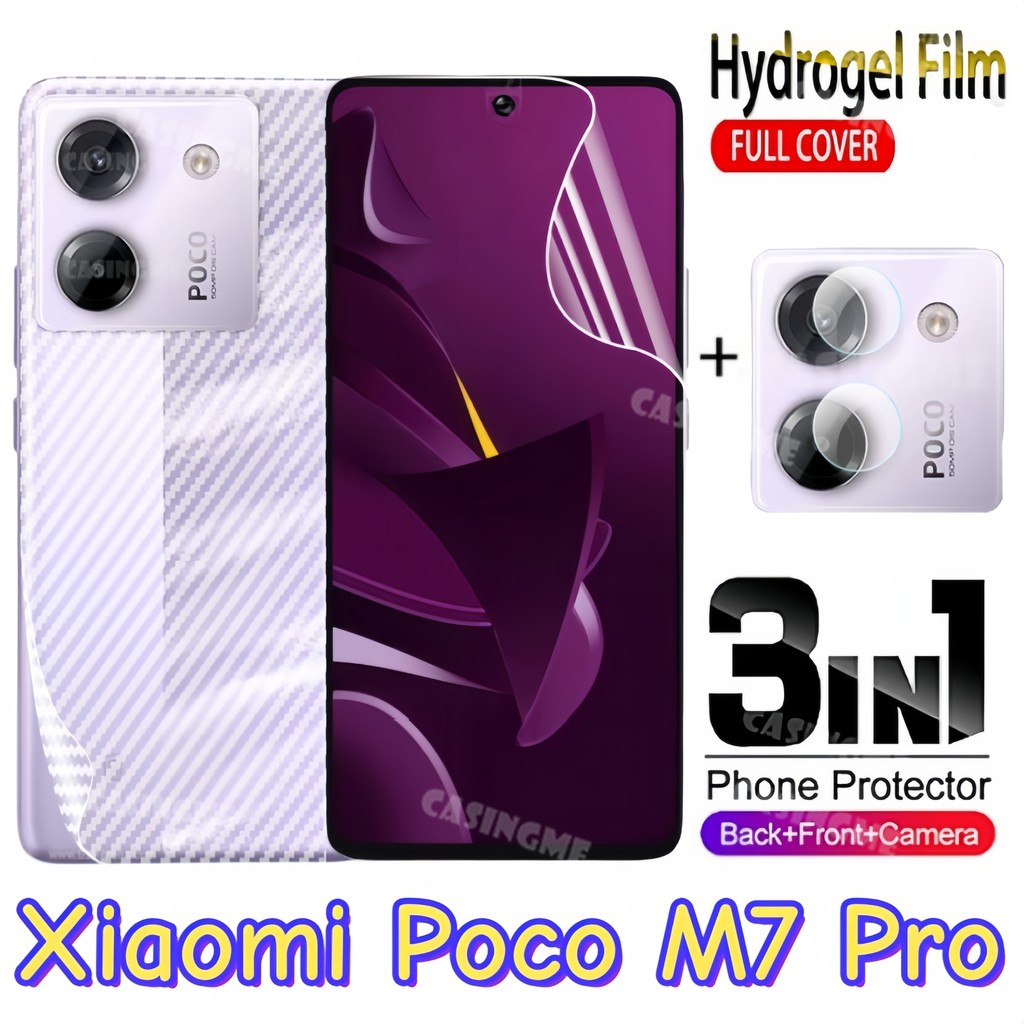 สําหรับ Xiaomi Poco M7 Pro 5G ด้านหน้าด้านหลังคลุมทั้งหมดป้องกันฟิล์มHydrogelสําหรับXiaomi Poco M7 P