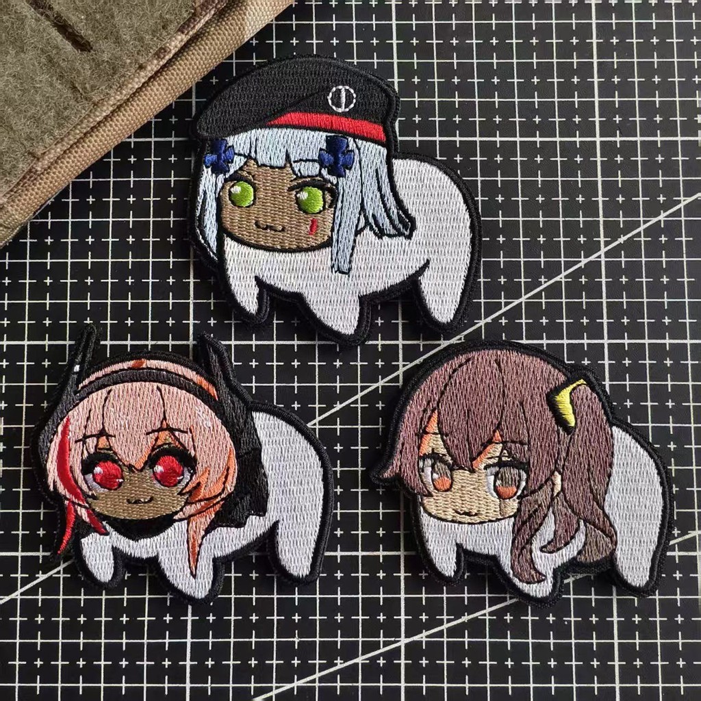 YW.STO.Custom-Moral Girls Frontline HK416 3D Velcro Patch /Badges/armband/Em ตกแต่งสําหรับแจ็คเก็ตกา