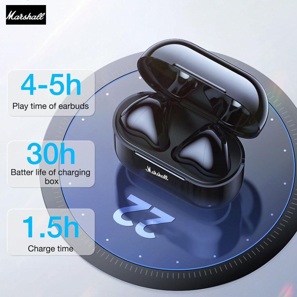 ใหม่ Marshall ไร้สายบลูทูธ 5.3 หูฟังลดเสียงรบกวนหูฟังไฮไฟสําหรับ Android IOS