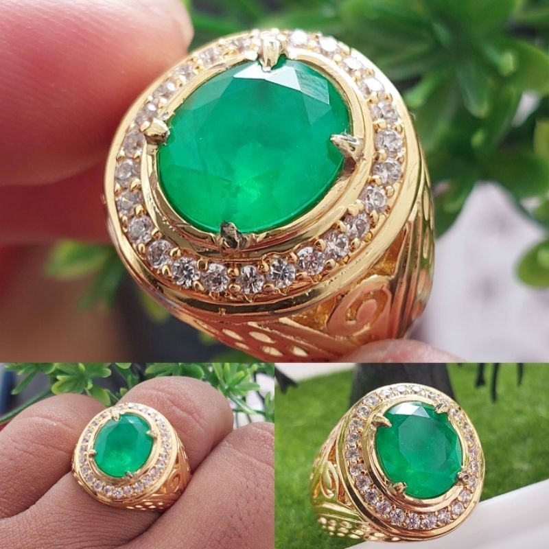 ต้นฉบับหิน ZAMBIA ZAMBRUD GEMS STONE แหวน