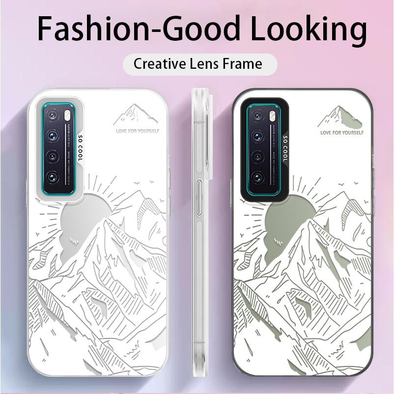 สําหรับ Huawei Nova 7 & Huawei Nova7 5G , Mountains, Sunrise,เคสโทรศัพท์ IMD ป้องกันการตกเคลือบคุณภาพสูง