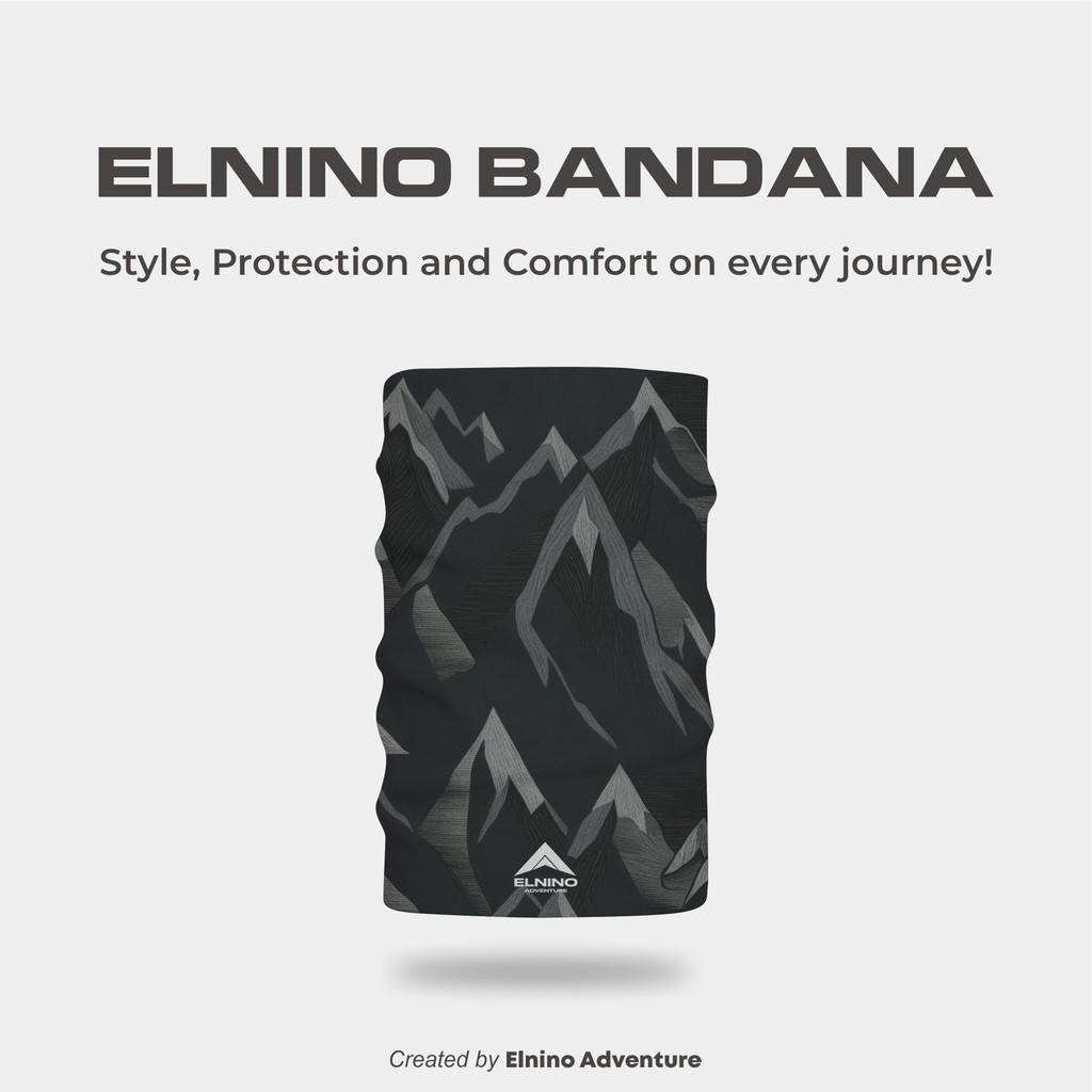 Elnino Multipurpose Headwear Mask Bandana UPF 50+ Anti UV Outdoor Neckwear - Mount Peak