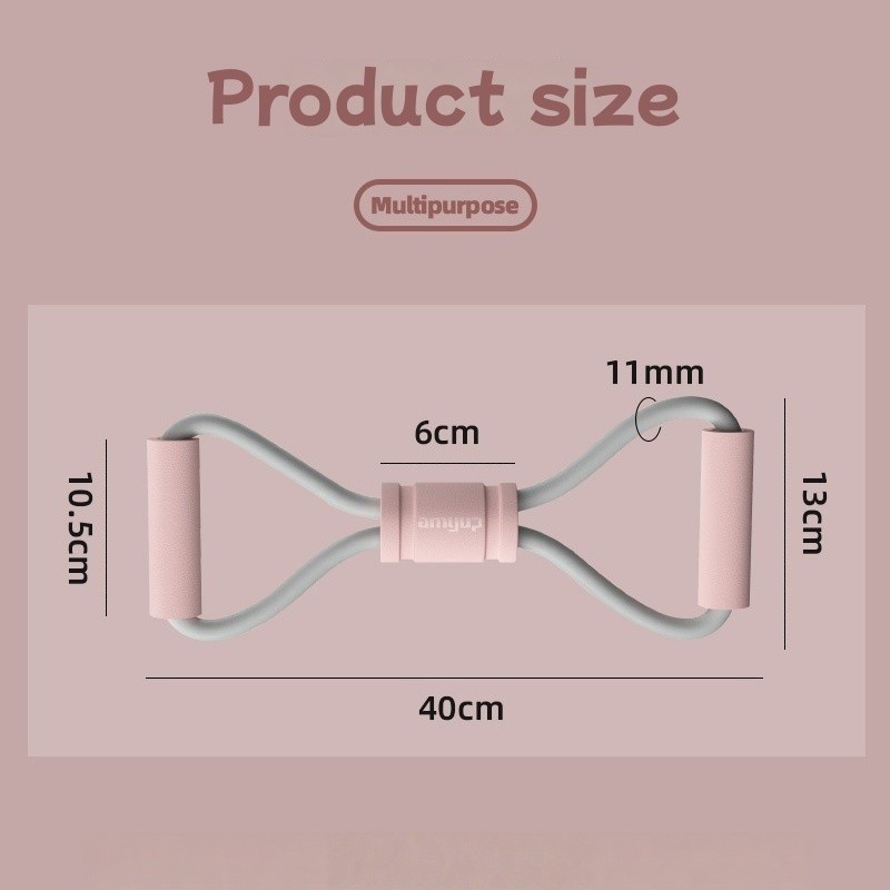 สายยืดโยคะ ยางยืดเลข 8 ยางยืดออกกำลังกาย ไหล่บาง หลังสวย สะโพกเด้ง วัสดุยืดหยุ่นสูง จะไม่แตก เหมาะสำหรับโยคะและกีฬา - รูปที่ 4