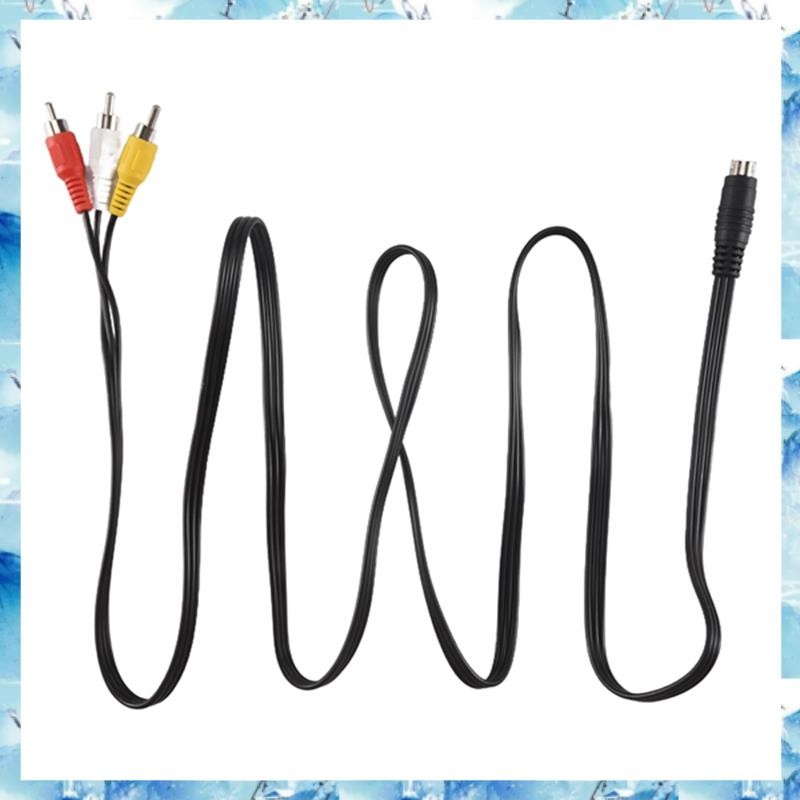 [ ] 1.5M 4.9ft 3 Male to 4 Pin S-Video Male TV PC Conversion Cable