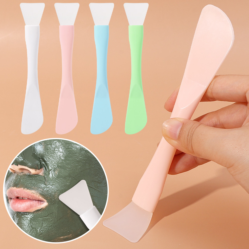ไม้พายแว็กซ์เครื่องสําอางซิลิโคนสองหัว Body Wax Applicator Scraper Wax Applicator Sticks - เครื่องมือดูแลผิว