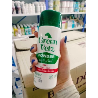 3 กระป๋อง แป้งเห็บหมัด สำหรับน้องหมา น้องแมว Green Vetz 150 กรัม