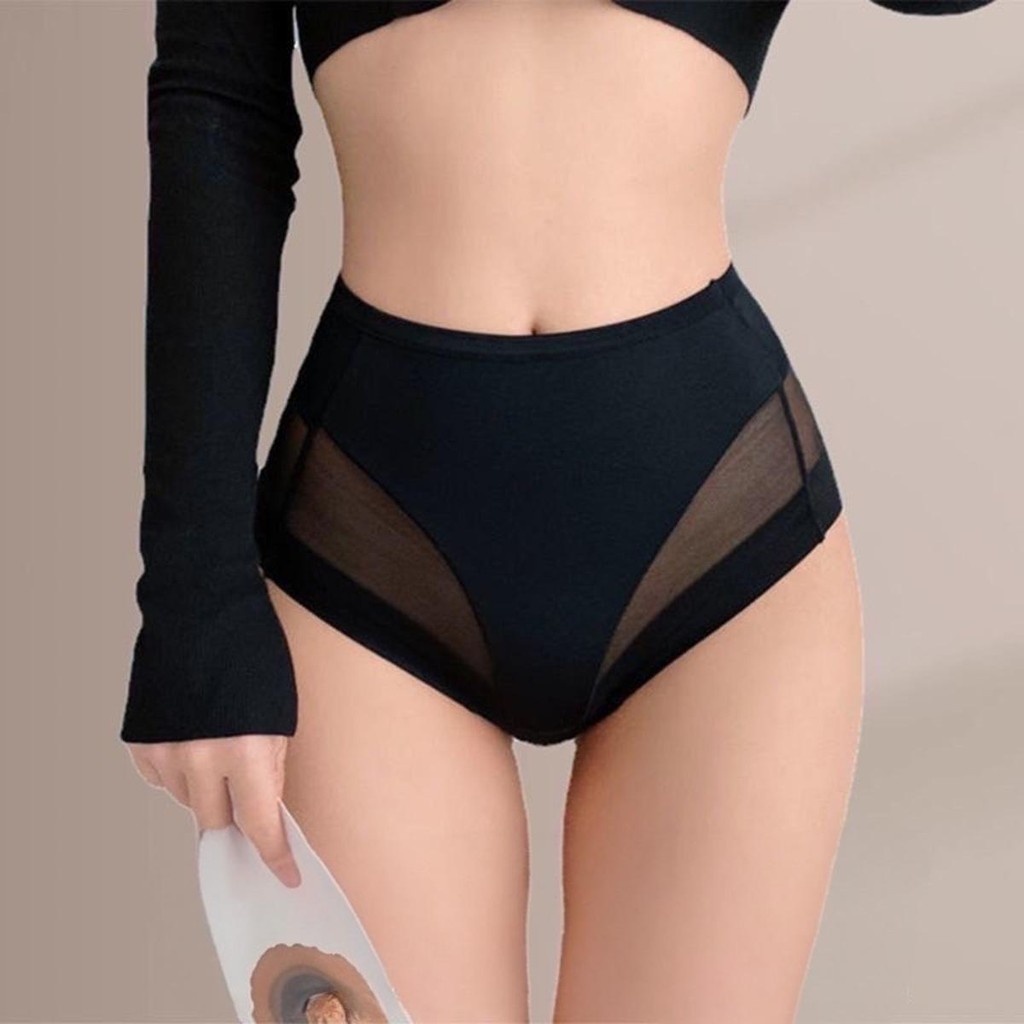 ขายส่ง‼️แพ็ค 4 ตัว💗 กางเกงชั้นในผู้หญิงสไตล์เซ็กซี่ ผ้าซีทรูหลัง ใส่สบาย ระบายอากาศดี มีไซส์ M ถึง 3XL