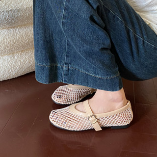 แฟชั่นแมรี่เจนตาข่ายรองเท้าแตะที่เรียบง่ายระบายอากาศนุ่มสบาย…