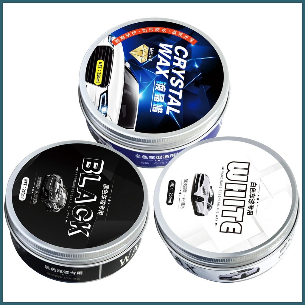 Auto Wax Carnauba Car Wax Cleaner Coating Wax with Sponge & Towel 8.8oz Protective Car Solid Wax Gla
