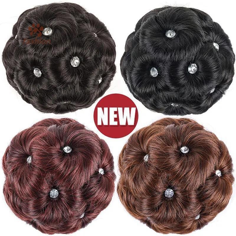 [แฟชั่น] 1PC สังเคราะห์ผม Bun Bud กิ๊บติดผมสีสันสดใสสําหรับผู้หญิงหางม้า Claw คลิปเหมือนจริง Hairpiece จัดแต่งทรงผมเครื่องมือ {TH}