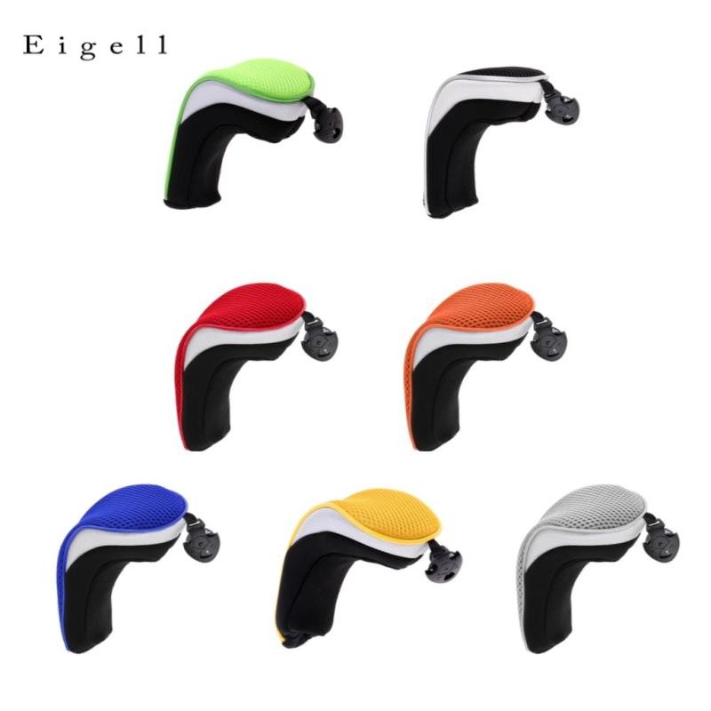 [eigell] 2x Golf Hybrid UT Club Head Cover Headcover Case Tag 2, 3, 4, 5, 7, X Grey