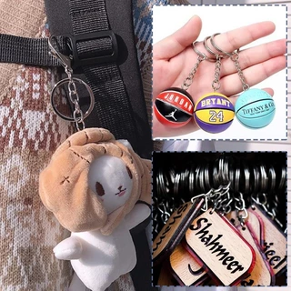 50-300 ชิ้น Silver Plated Metal Blank Keyring - Split Key Rings with Chain - DIY เครื่องประดับทําอุปกรณ์เสริม