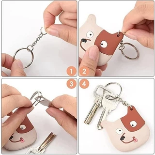 50-300 ชิ้น Silver Plated Metal Blank Keyring - Split Key Rings with Chain - DIY เครื่องประดับทําอุปกรณ์เสริม