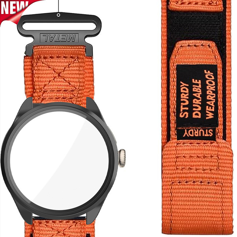 สายรัดไนลอน+เคส เข้ากันได้กับผู้เบิกทาง Gaimin 165 Replacement band+cover for Forerunner 165 Watch A