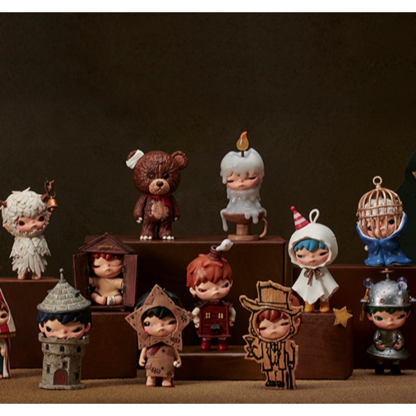 P POPMART Hirono Hirono Shelter Series กล่องปริศนาเครื่องประดับของเล่นน่ารัก
