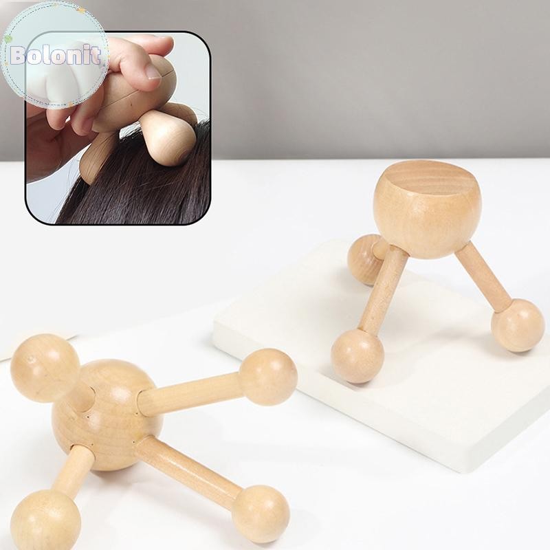 Bolonit 1 ชิ้นคอกลับ 3/4-Leg นวด Roller หัวไม้นวดหนังศีรษะ Octopus Claws ผ่อนคลาย SPA เครื่องมือสําห