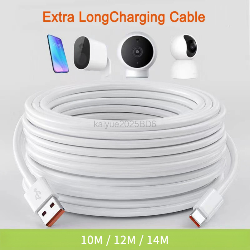 6A USB-A ถึง Type-C สายชาร์จข้อมูลแกนทองแดงยาวพิเศษ 1M ถึง 12M สําหรับโทรศัพท์สมาร์ทอุปกรณ์ Android สําหรับตรวจสอบการขับขี่