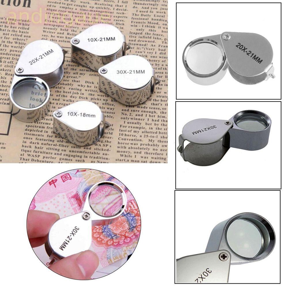 Andin 1PC แว่นขยายเลนส์มือถือร้อนพับ Jeweler Eye Glass