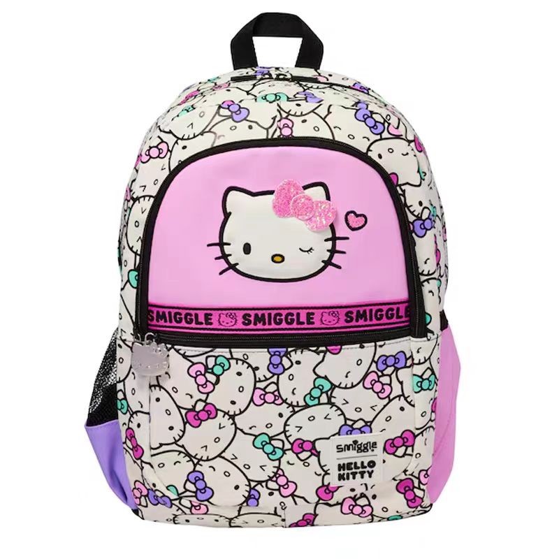 ออสเตรเลีย smiggle ขนาดใหญ่กระเป๋านักเรียน HelloKitty ความจุขนาดใหญ่กระเป๋าการ์ตูนสไตล์