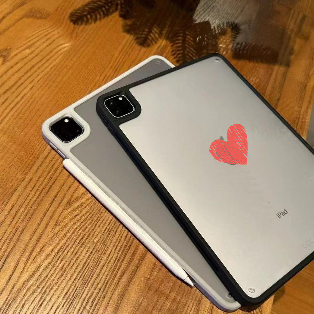 อะคริลิค iPad สําหรับ Gen7 Gen8 Gen9 เจน10 Air4 Air5 Air6 11นิ้ว gen10 Air3 Pro 10.5 Pro11 Clear Back กันกระแทก ไม่มีปก