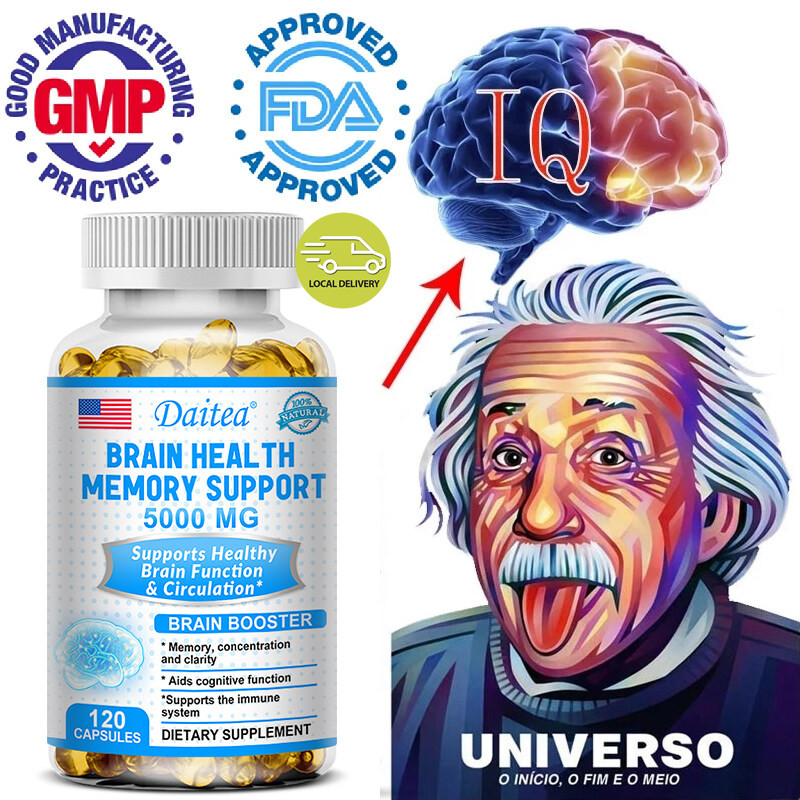 แปะก๊วย บิโลบา 5000มก อาหารเสริม-สามารถปรับปรุงความจําและฟังก์ชั่นความรู้ความเข้าใจ 120 อาหารเสริม