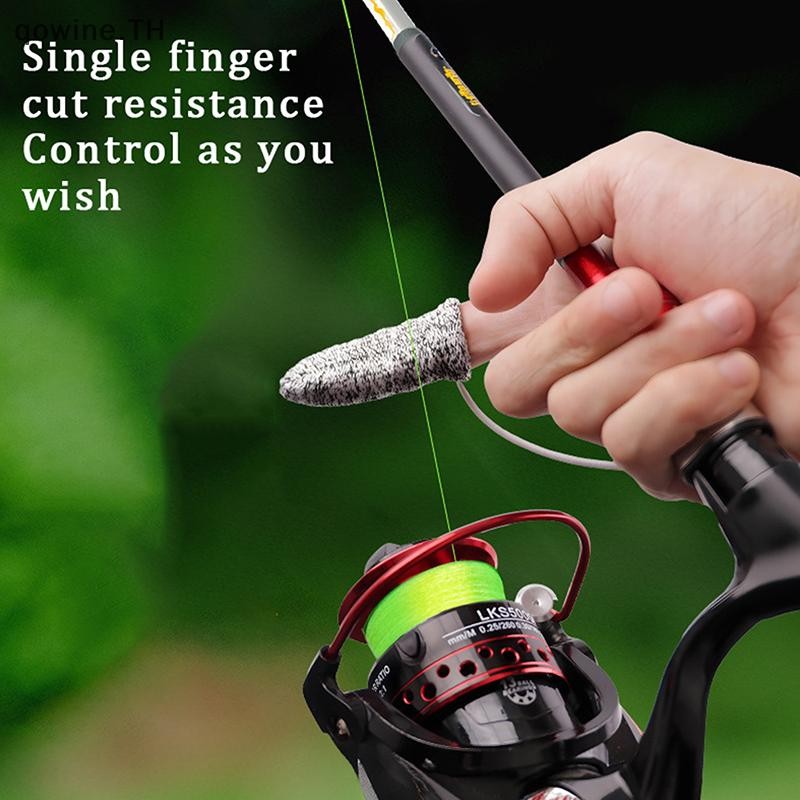 [qowine] ตกปลาถุงมือนิ้วเดี่ยว Protector Breathable Anti-Slip Anti-Cut ถุงมือตกปลาปลาคาร์พตกปลากลางแจ้ง Tackle อุปกรณ์เสริม TH