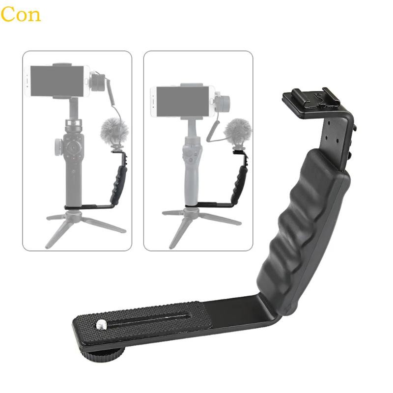 Con กล้อง DSLR L-Bracket Video Handle Grip Flash Light พร้อมรองเท้าเย็น Mount 1 4 อะแดปเตอร์สําหรับ 