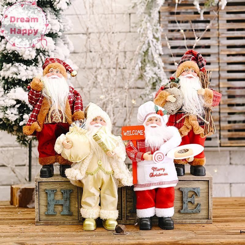 Dreamhappy คริสต์มาสสร้างสรรค์ผ้า Santa Claus ตุ๊กตามินิตุ๊กตาของเล่นตกแต่งแฟชั่นใหม่และตกแต่งบ้านที่เรียบง่าย 2024 ตุ๊กตาและมินิ TH